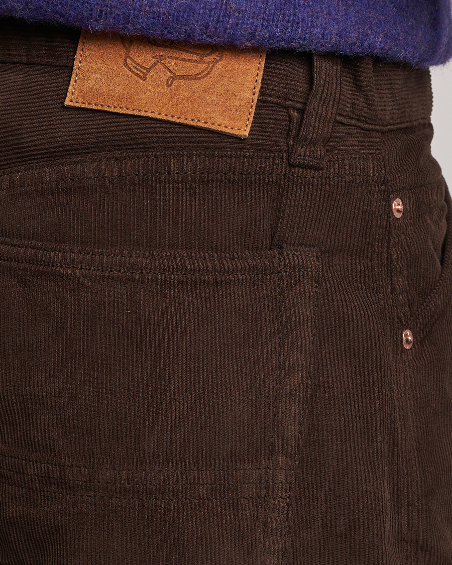 Heren | Broeken | Drake's | 5-Pocket Selvedge Needlecord Jeans Brown