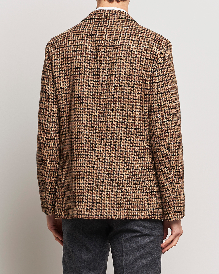 Heren | Blazers | Drake's | MKVII Harris Tweed Games Houndstooth Blazer Brown