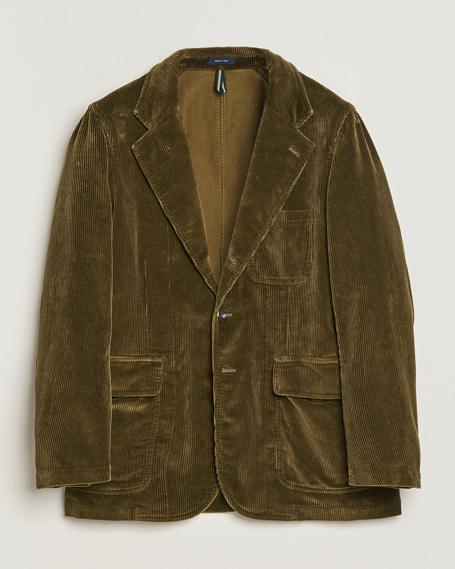 Homme | Blazers | Drake's | MKI Games Corduroy Blazer Green
