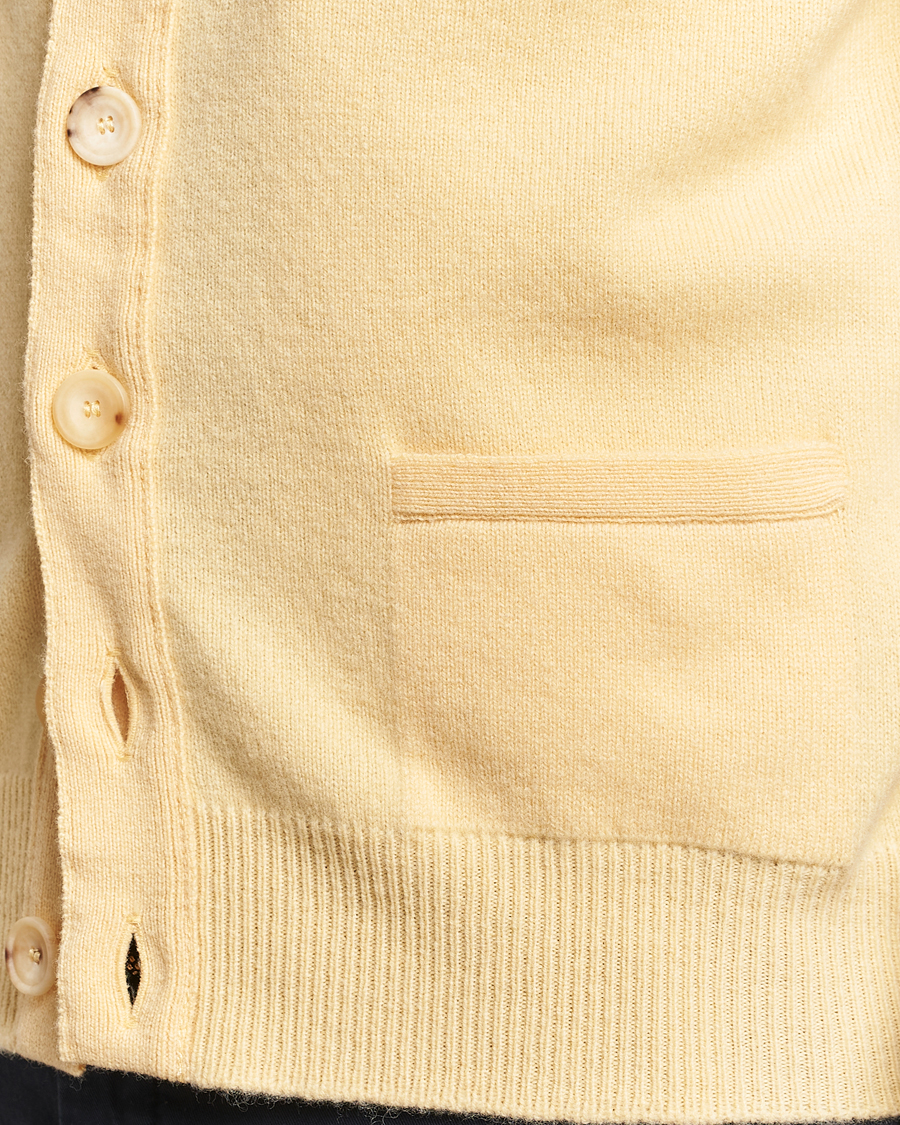 Homme | Pulls Et Tricots | Drake's | Lambswool Vest Cardigan Yellow