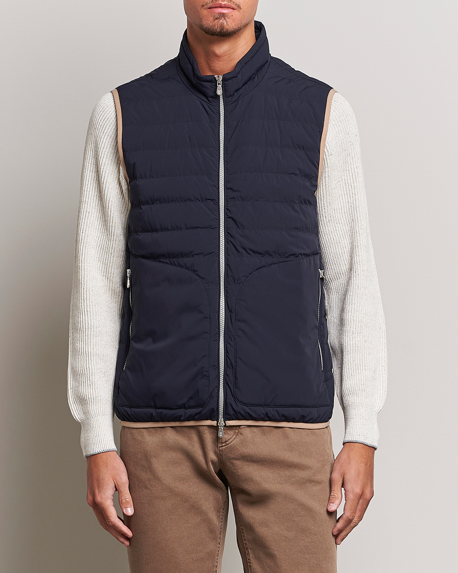 Homme | Manteaux Et Vestes | Brunello Cucinelli | Nylon Down Vest Navy