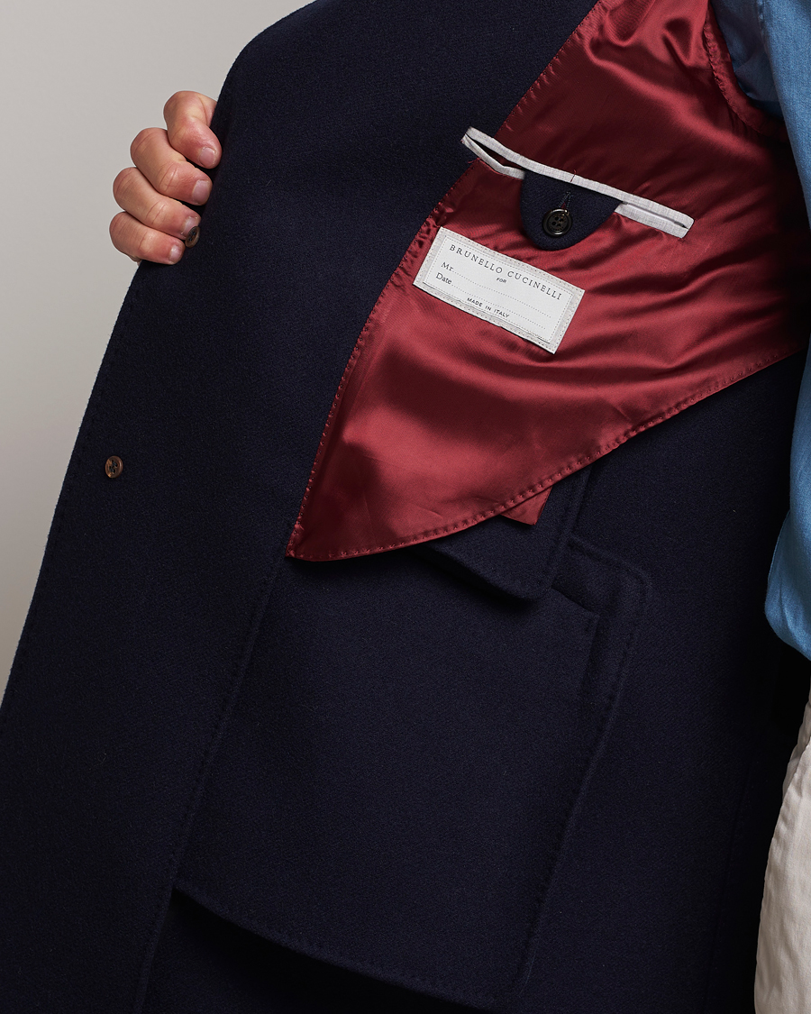 Homme | Manteaux Et Vestes | Brunello Cucinelli | Wool/Cashmere Single Breasted Coat Navy