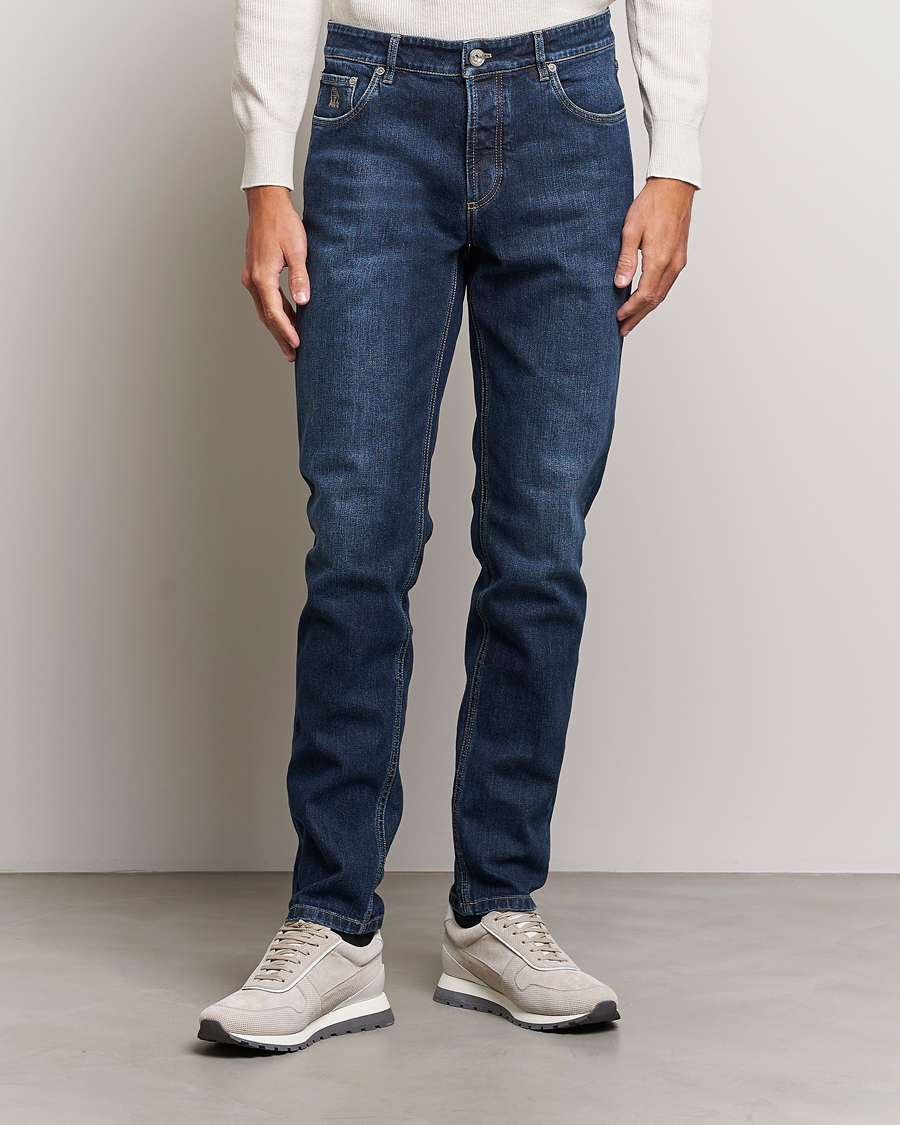 Homme | Jeans | Brunello Cucinelli | Traditional Fit Jeans Dark Wash