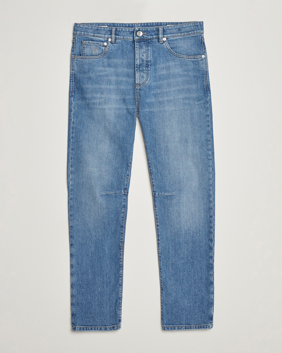 Heren | Jeans | Brunello Cucinelli | Leisure Fit Jeans Medium Blue Wash