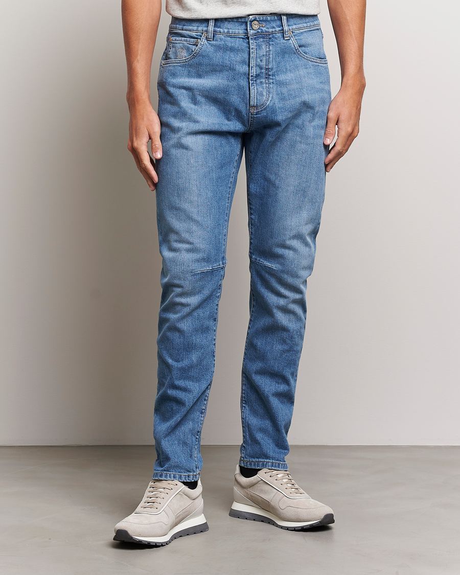 Homme | Jeans | Brunello Cucinelli | Leisure Fit Jeans Medium Blue Wash