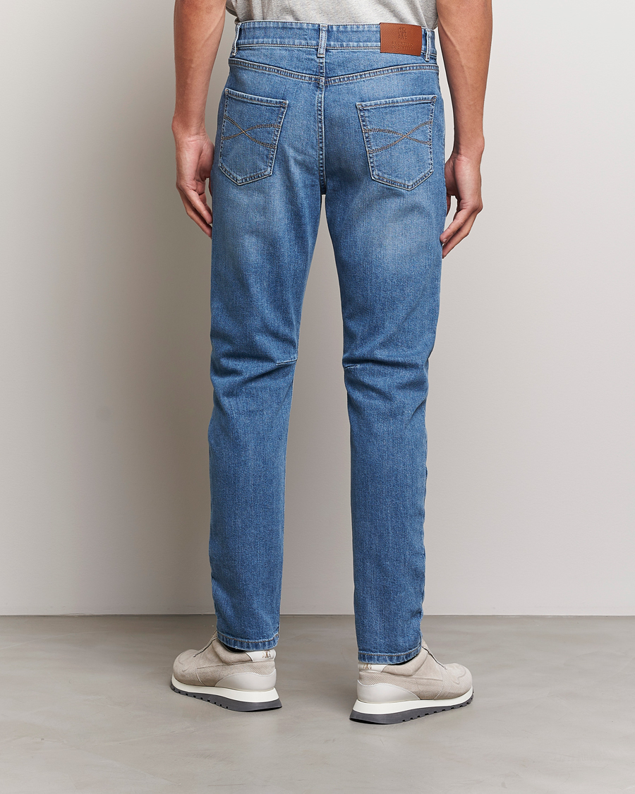 Homme | Jeans | Brunello Cucinelli | Leisure Fit Jeans Medium Blue Wash