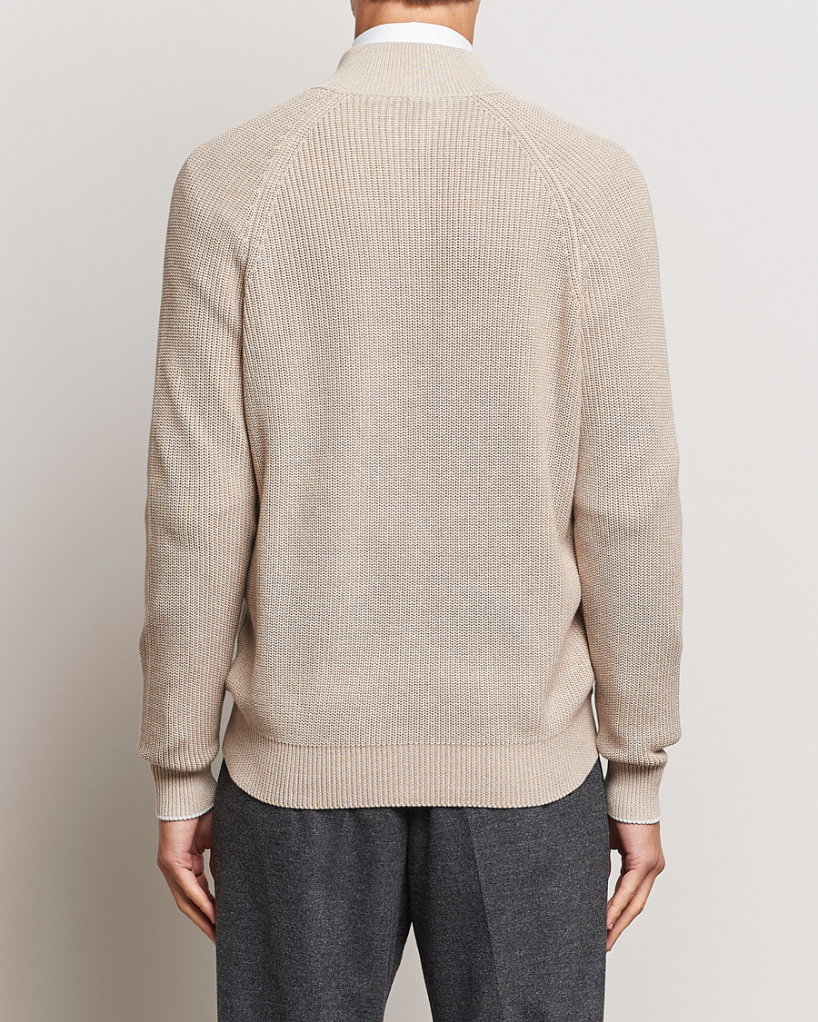 Homme | Pulls Et Tricots | Brunello Cucinelli | Rib Wool Zip Cardigan Light Beige