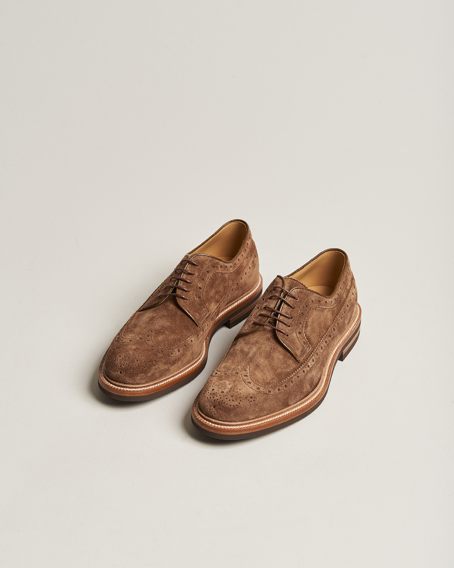 Homme | Brunello Cucinelli Plain Toe Derby Brown Suede | Brunello Cucinelli | Plain Toe Derby Brown Suede