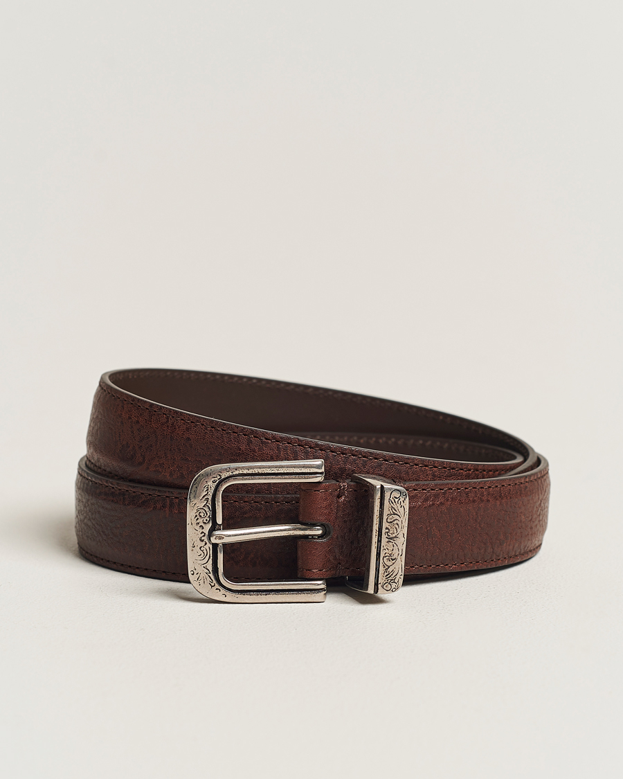 Homme | Brunello Cucinelli Narrow Belt Brown Calf | Brunello Cucinelli | Narrow Belt Brown Calf