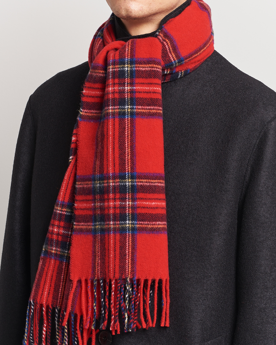 Homme | Morris Arthur Check Scarf  Red | Morris | Arthur Check Scarf  Red