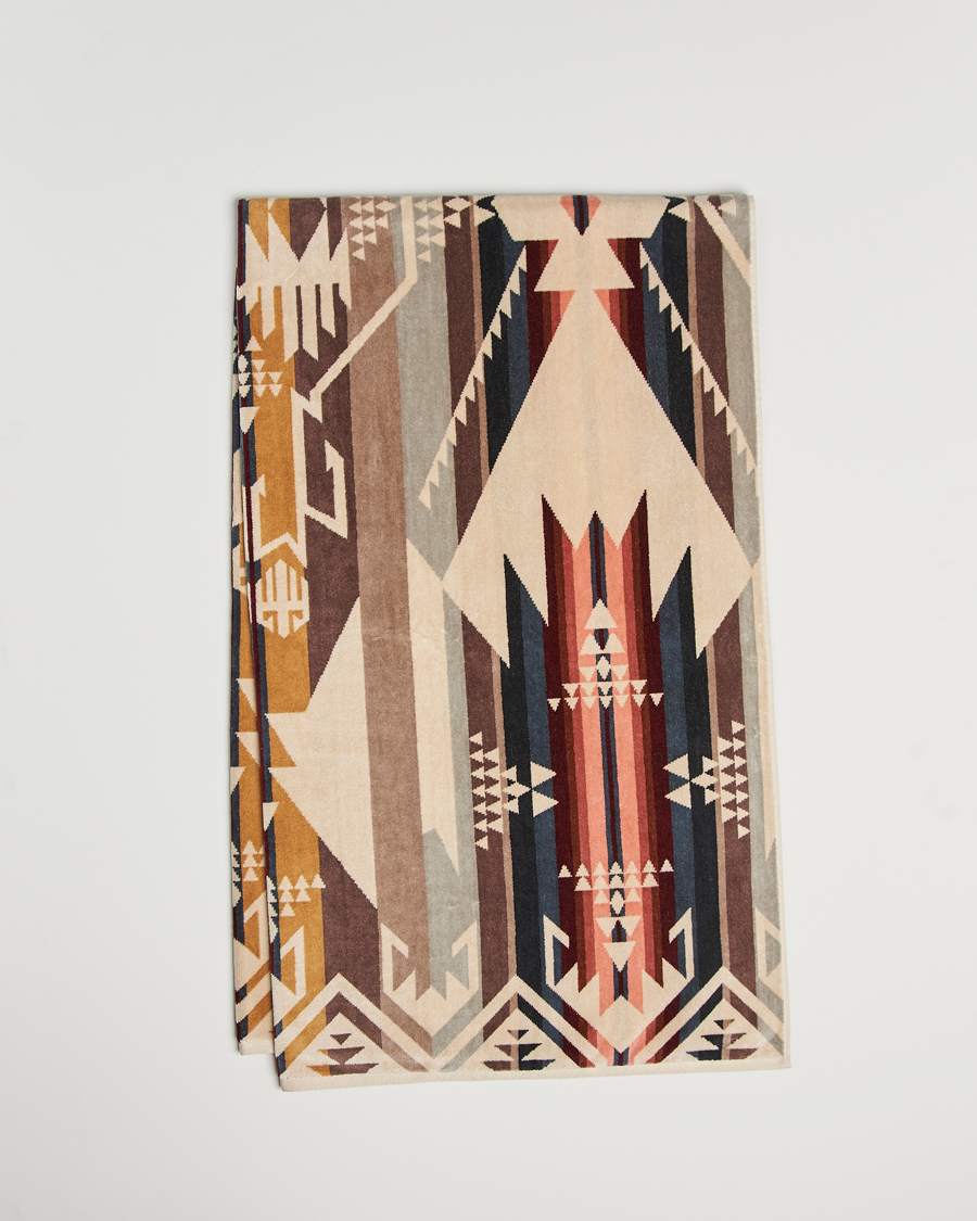 Homme | Pendleton Jacquard Spa Towel White Sands Tan | Pendleton | Jacquard Spa Towel White Sands Tan