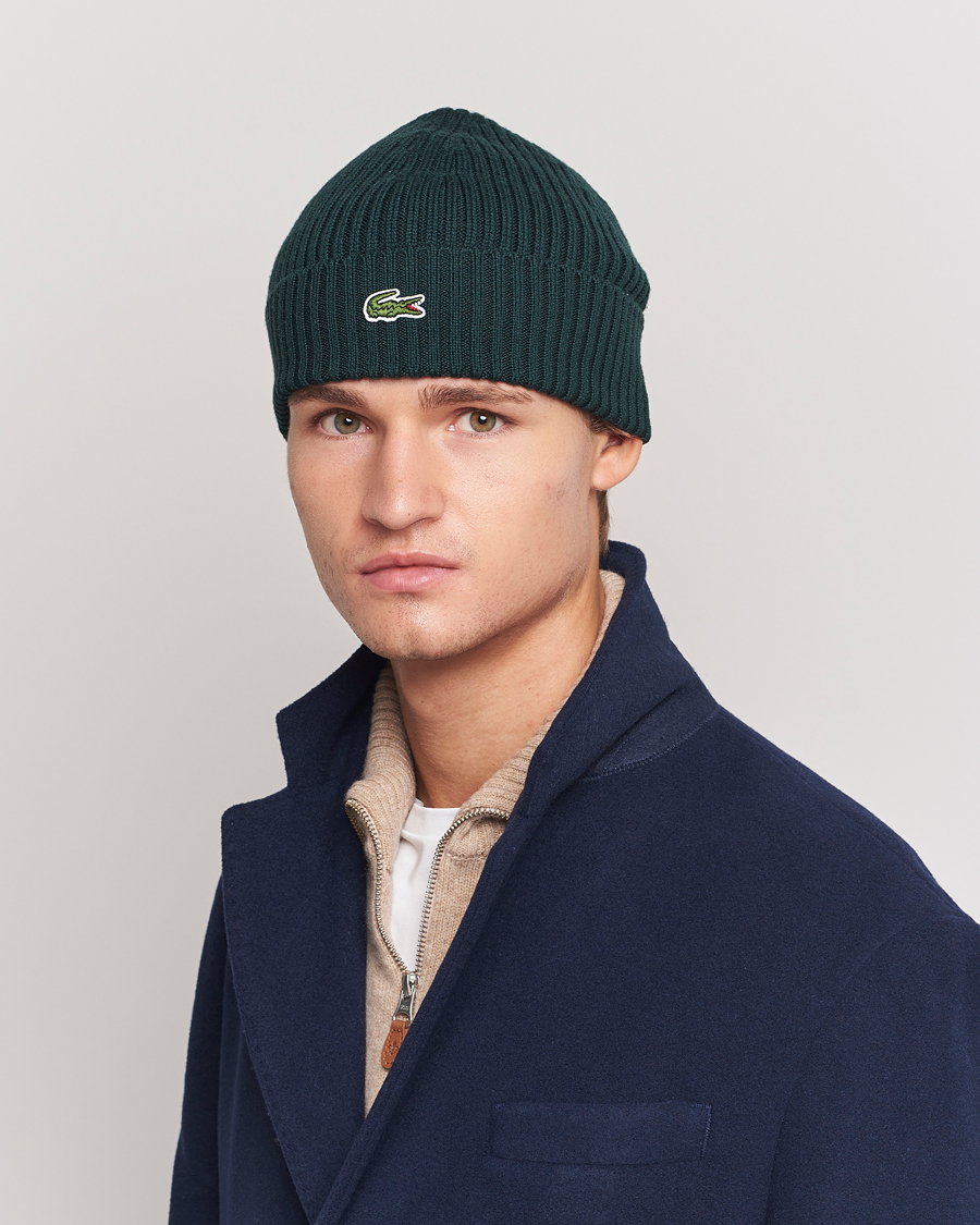 Homme | Lacoste Wool Knitted Beanie Sinople | Lacoste | Wool Knitted Beanie Sinople