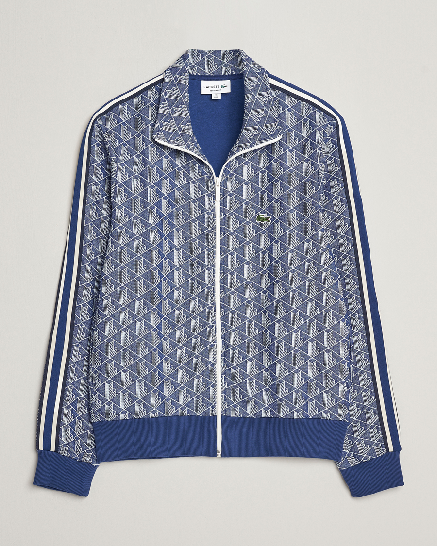 Heren | Truien | Lacoste | Monogram Full Zip Track Jacket Methylene/Flour