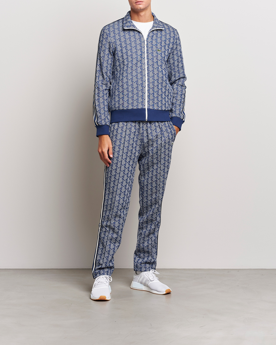 Heren | Truien | Lacoste | Monogram Full Zip Track Jacket Methylene/Flour