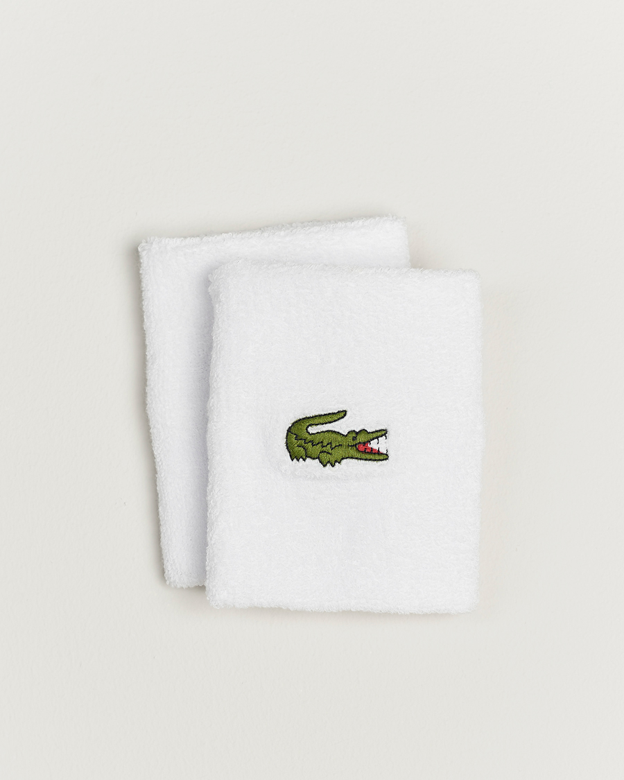 Heren | Lacoste Sport 2-Pack Logo Wristband White | Lacoste Sport | 2-Pack Logo Wristband White