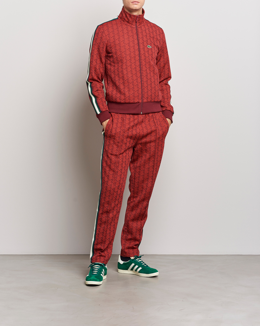 Heren | Broeken | Lacoste | Monogram Trackpants Pinot/Red
