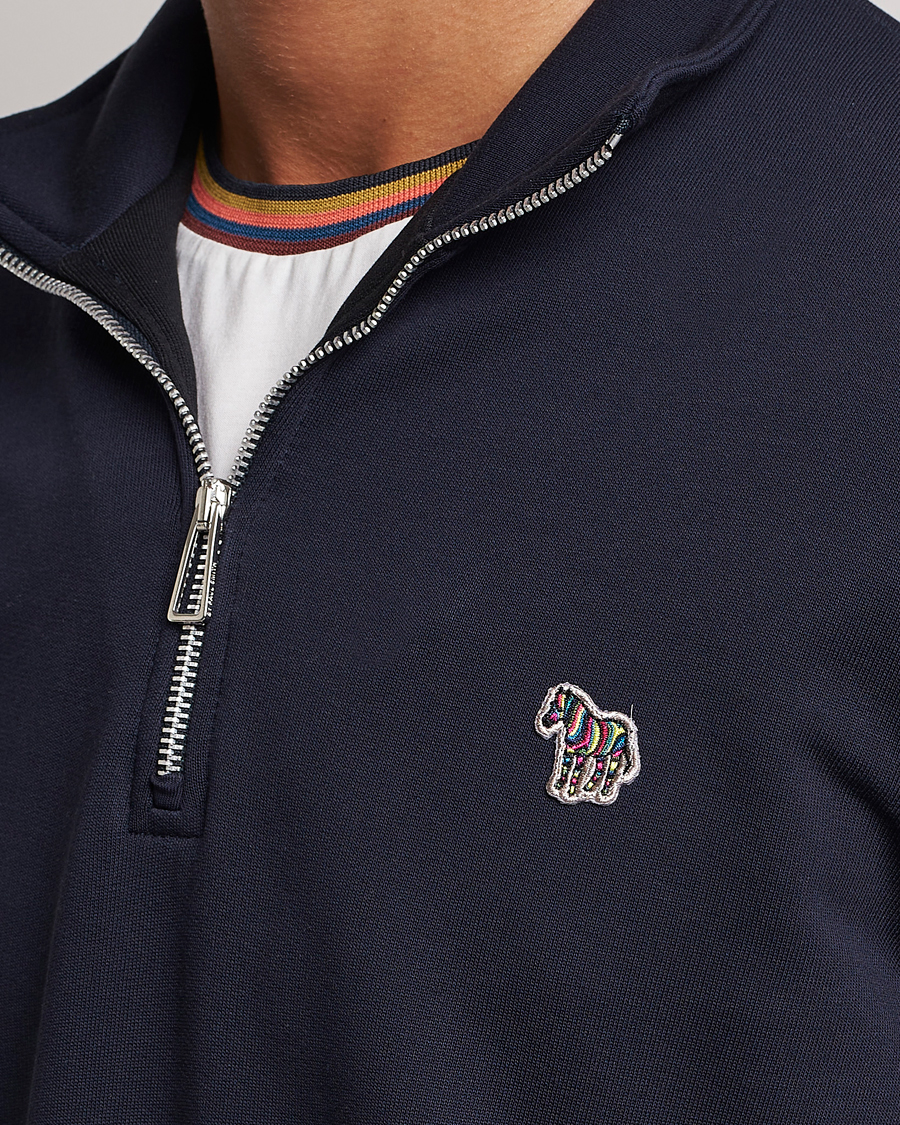 Homme | Pulls Et Tricots | PS Paul Smith | Zebra Organic Cotton Sweat Half Zip Navy