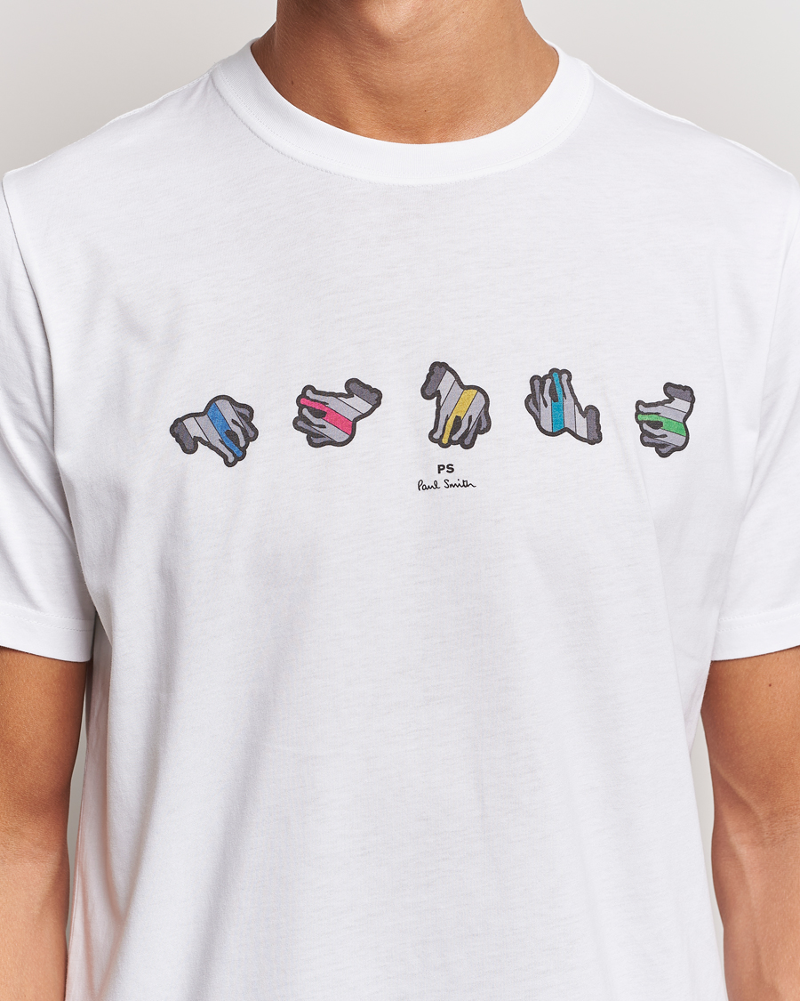 Homme | T-shirts | PS Paul Smith | Zebra Repeat Crew Neck T-Shirt White