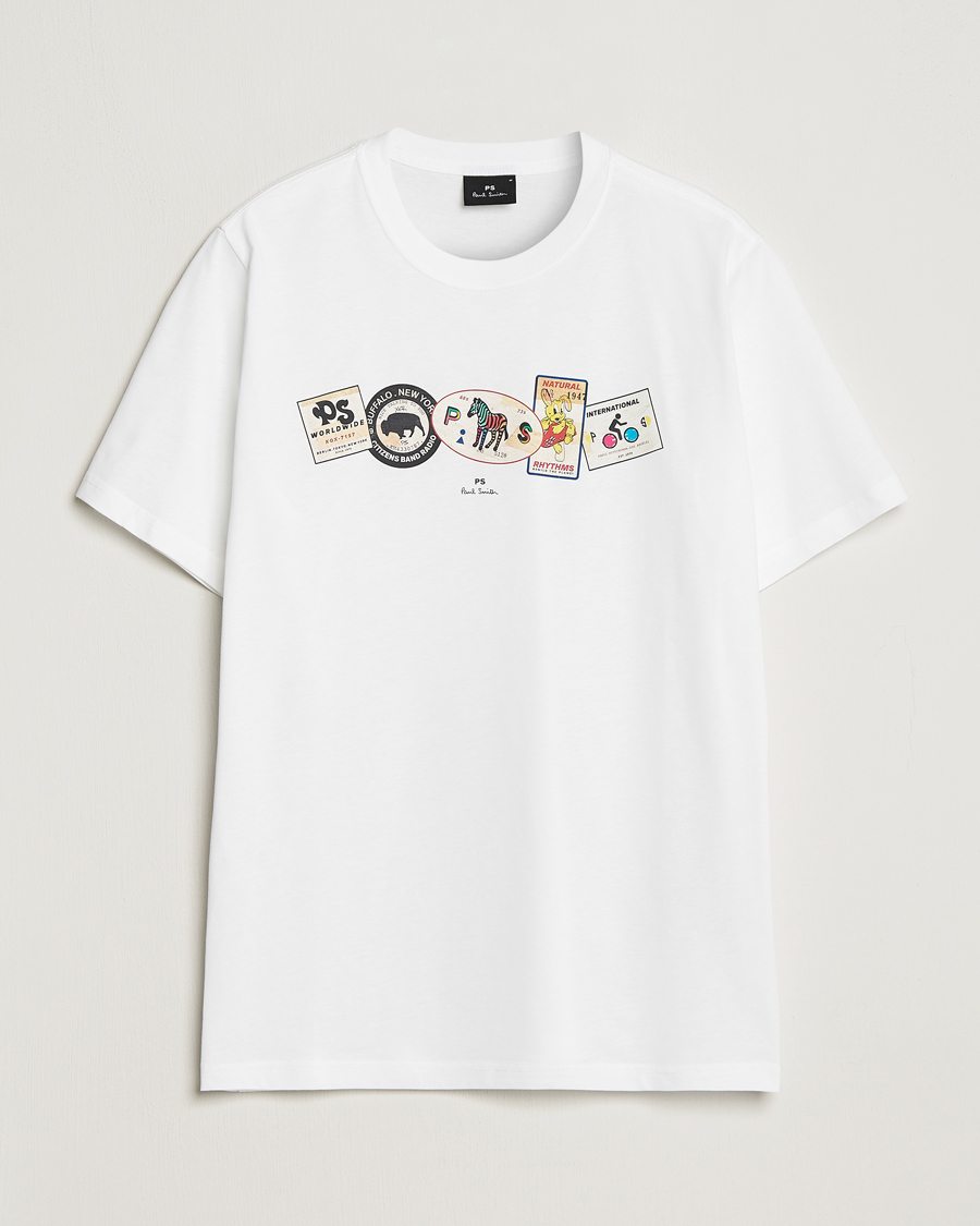 Homme | T-shirts | PS Paul Smith | PS In A Row Crew Neck T-Shirt White