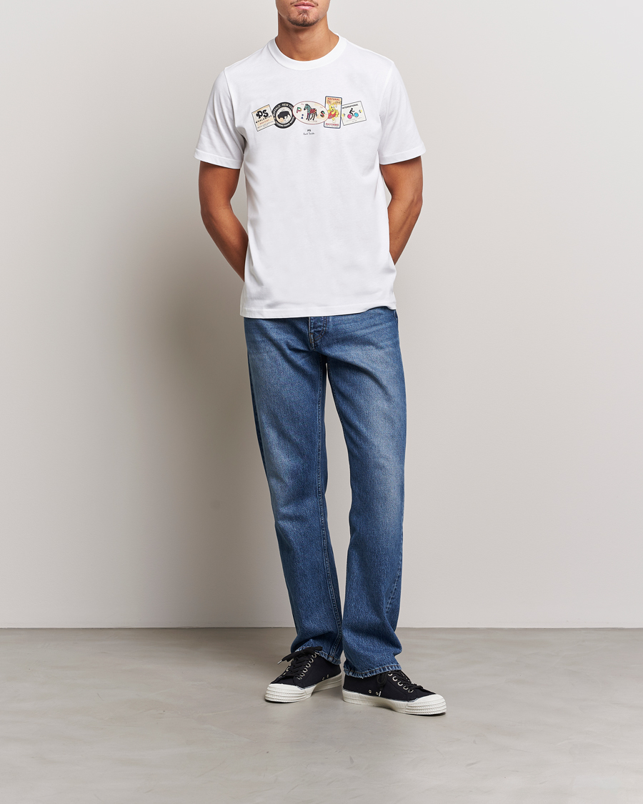 Homme | T-shirts | PS Paul Smith | PS In A Row Crew Neck T-Shirt White