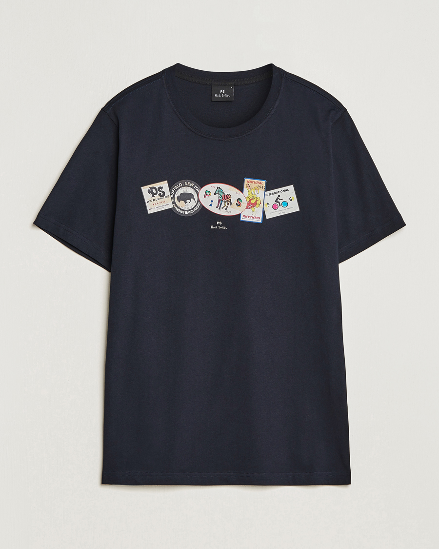 Homme | T-shirts | PS Paul Smith | PS In A Row Crew Neck T-Shirt Navy
