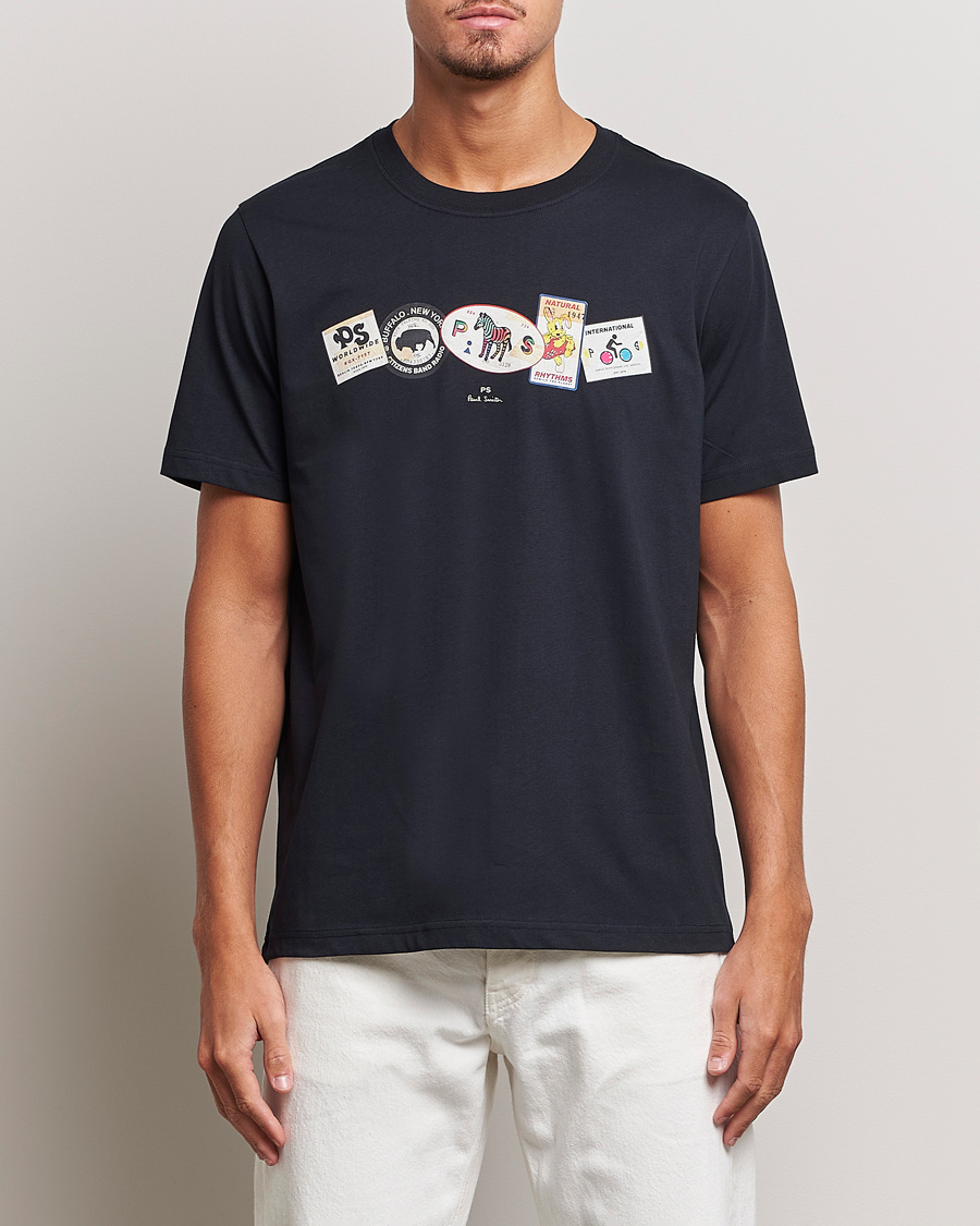Homme | T-shirts | PS Paul Smith | PS In A Row Crew Neck T-Shirt Navy