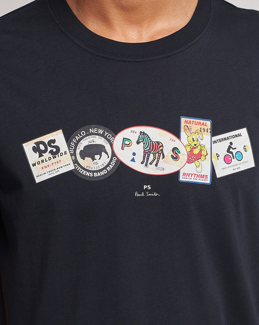 Homme | T-shirts | PS Paul Smith | PS In A Row Crew Neck T-Shirt Navy