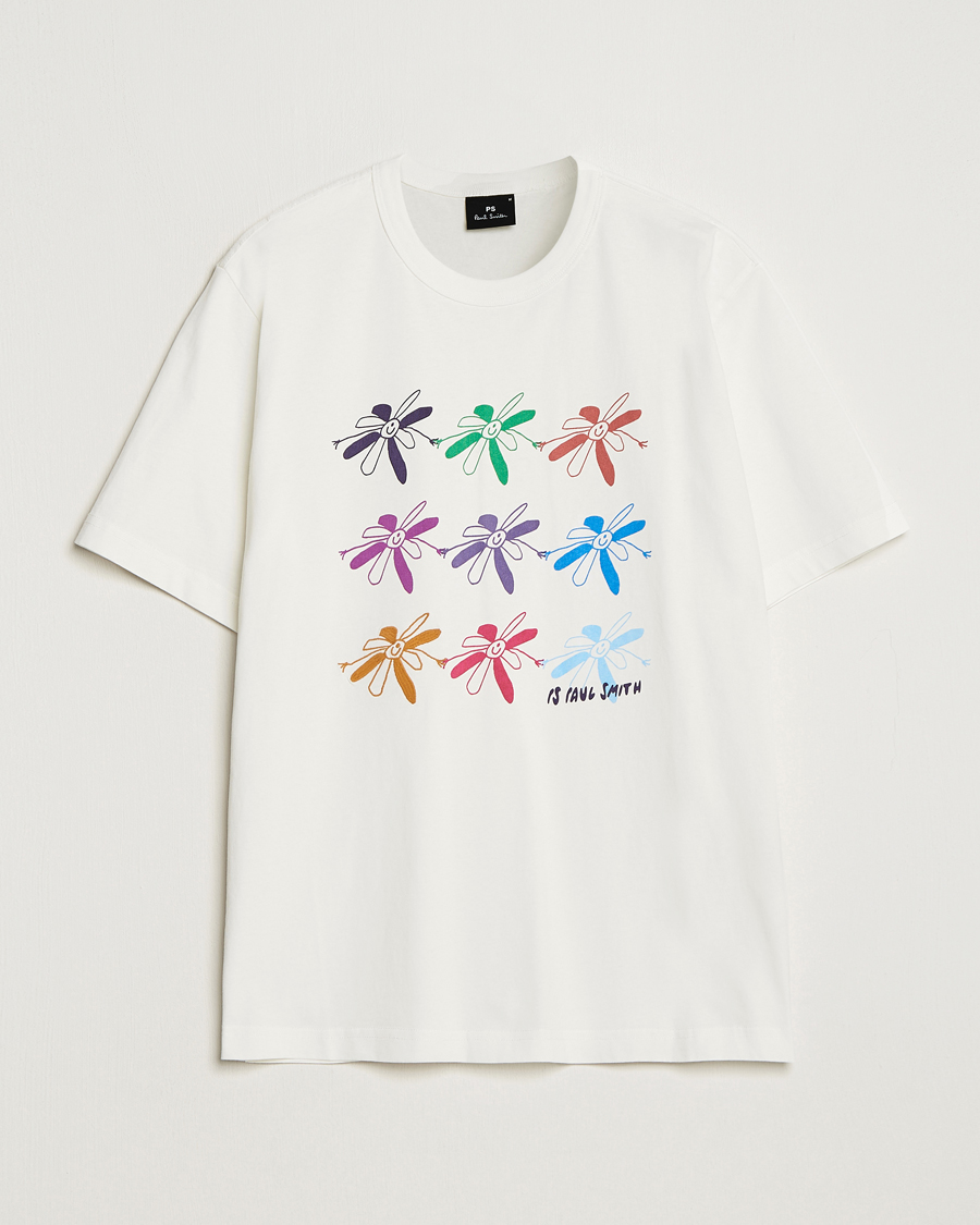 Homme | T-shirts | PS Paul Smith | Flower Grid Crew Neck T-Shirt White
