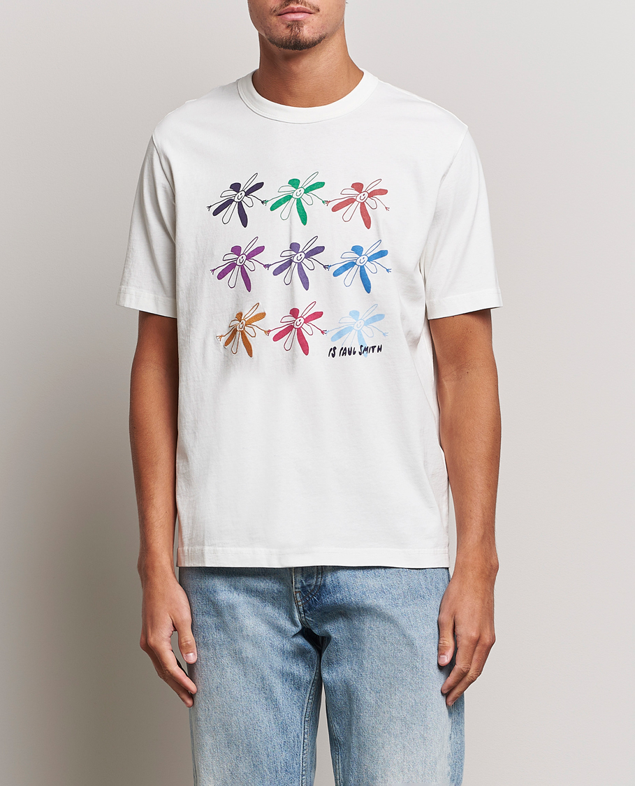 Homme | T-shirts | PS Paul Smith | Flower Grid Crew Neck T-Shirt White