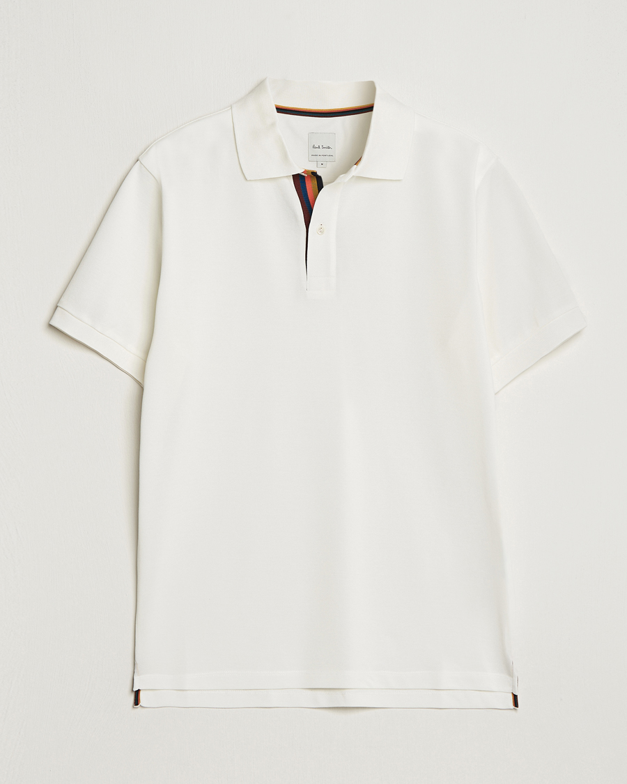 Homme | Polos | Paul Smith | Placket Stripe Polo White