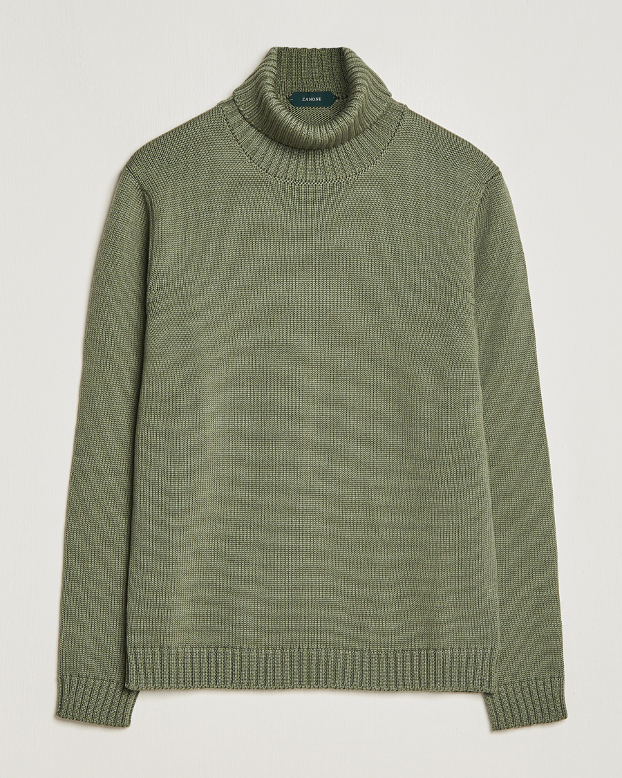 Homme | Pulls Et Tricots | Zanone | Virgin Merino Wool Rollneck Olive