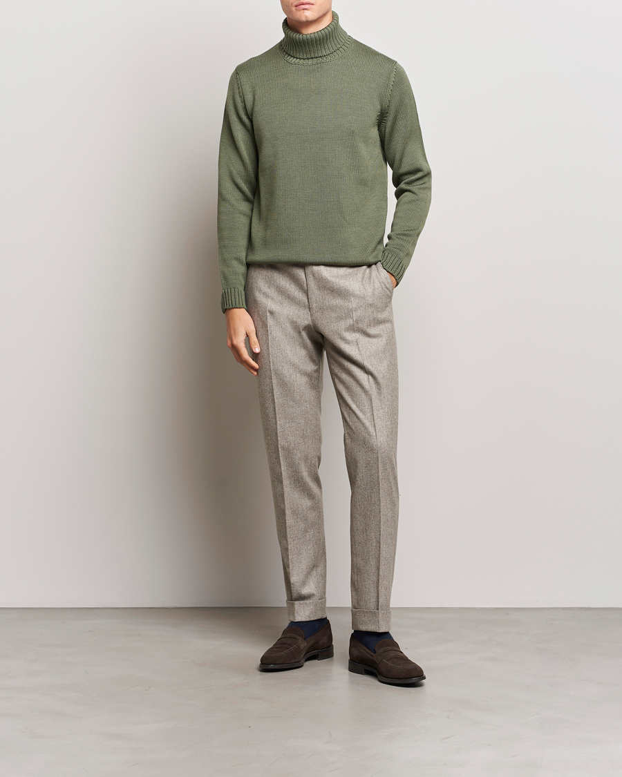 Homme | Pulls Et Tricots | Zanone | Virgin Merino Wool Rollneck Olive