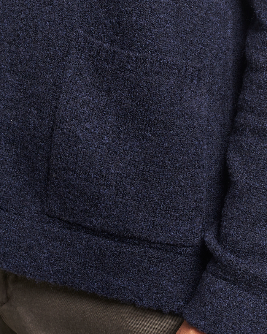 Homme | Pulls Et Tricots | Zanone | Boucle Wool Chore Jacket Navy