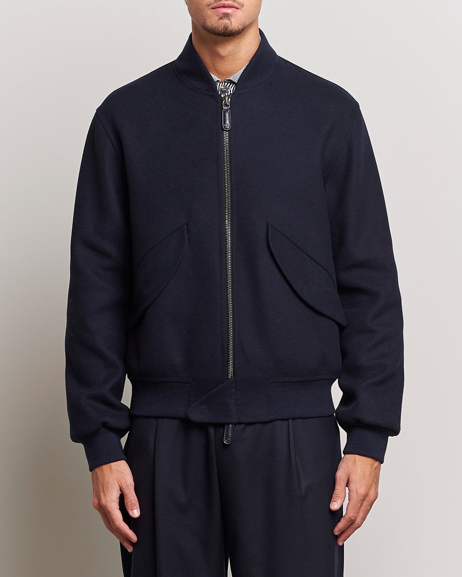 Homme | Manteaux Et Vestes | Giorgio Armani | Wool/Cashmere Bomber Jacket Navy