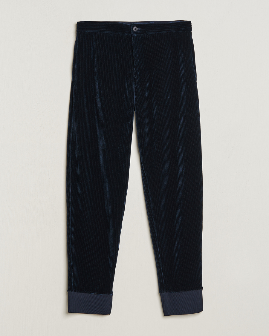 Homme | Pantalons | Giorgio Armani | Jersey Corduroy Pants Navy