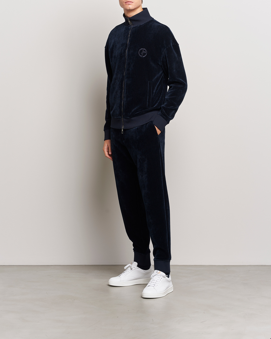 Homme | Pantalons | Giorgio Armani | Jersey Corduroy Pants Navy