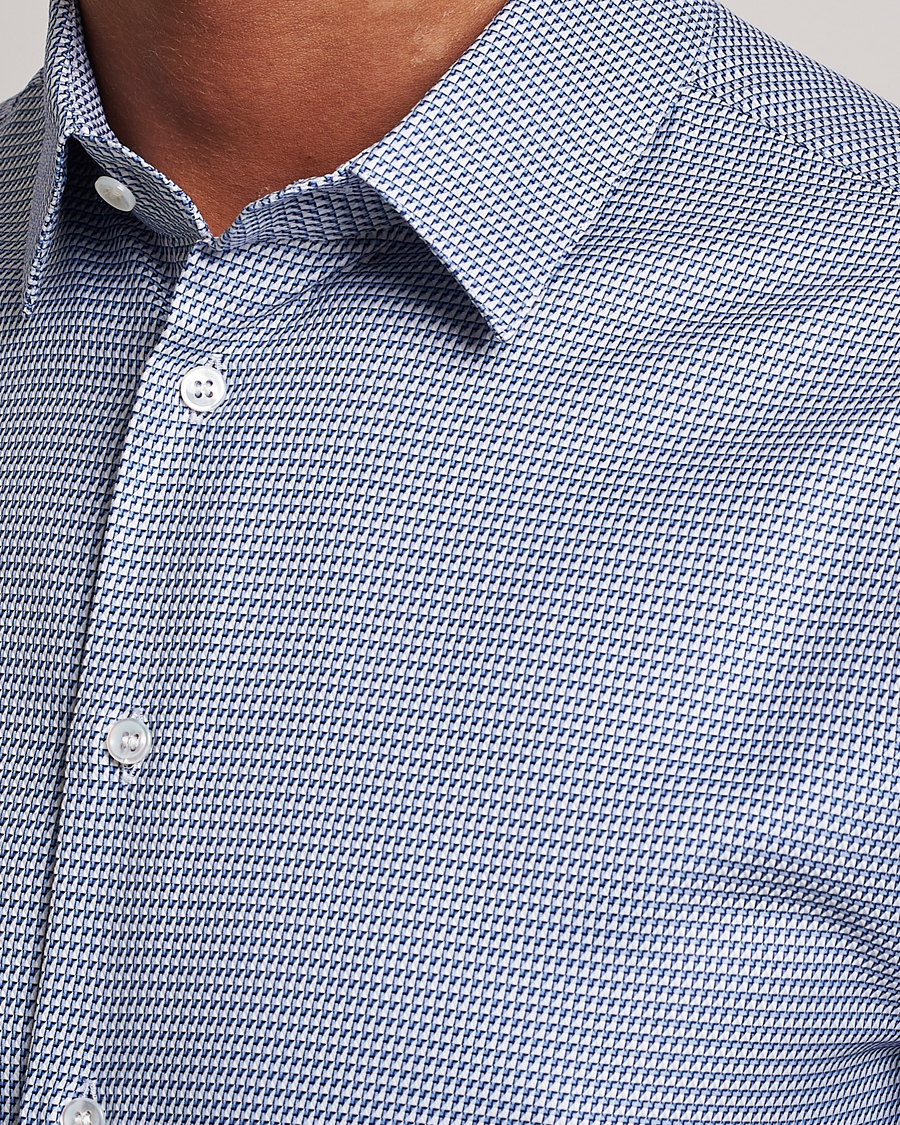 Heren | Overhemden | Giorgio Armani | Micro Structure Dress Shirt Light Blue