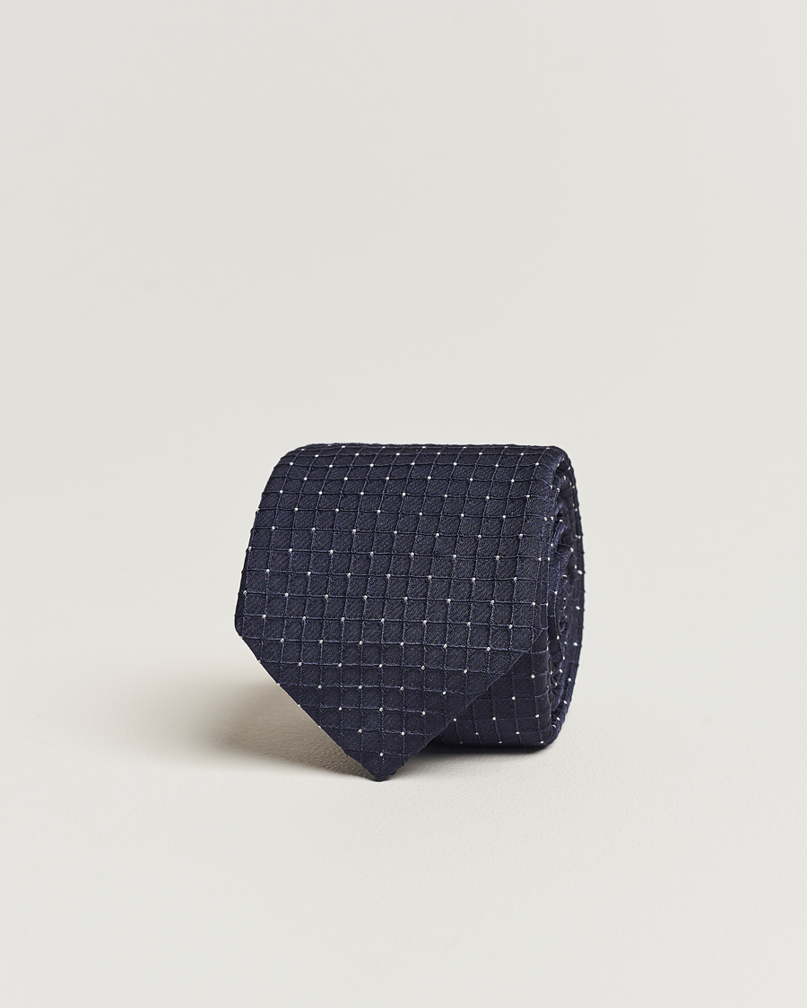 Homme | Giorgio Armani Jacquard Dot Silk Tie Navy | Giorgio Armani | Jacquard Dot Silk Tie Navy