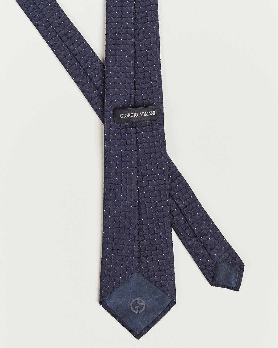 Homme | Giorgio Armani Jacquard Dot Silk Tie Navy | Giorgio Armani | Jacquard Dot Silk Tie Navy