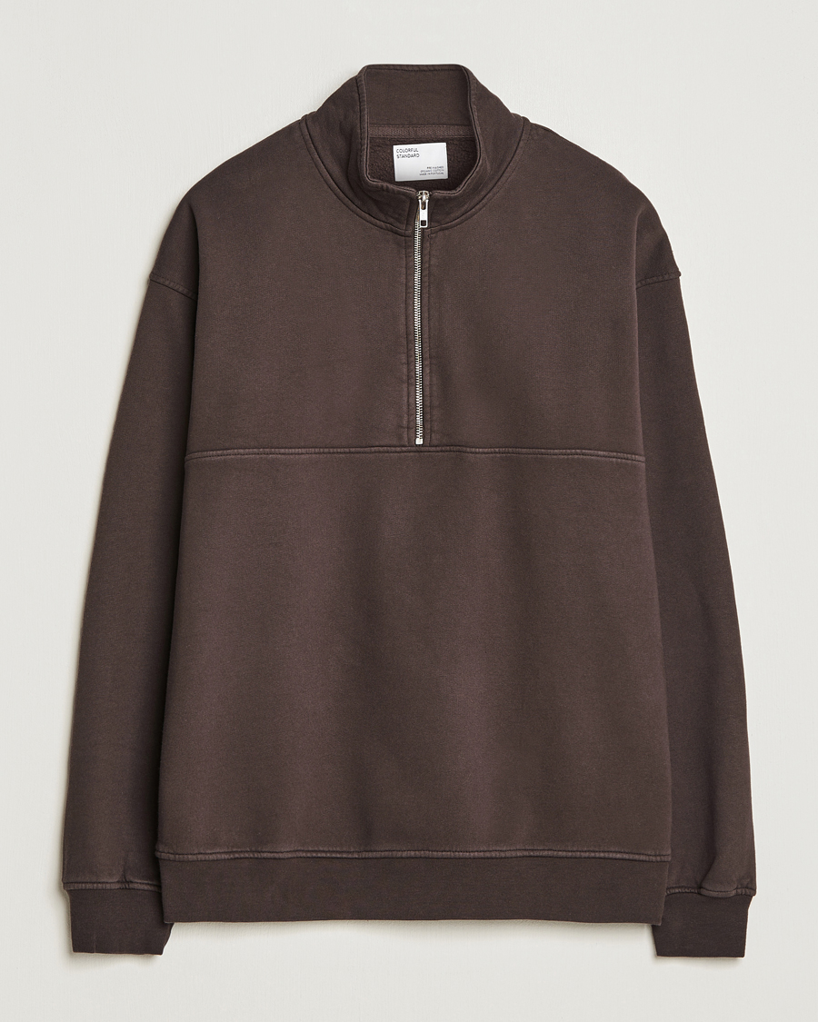 Homme | Pulls Et Tricots | Colorful Standard | Classic Organic Half-Zip Coffee Brown