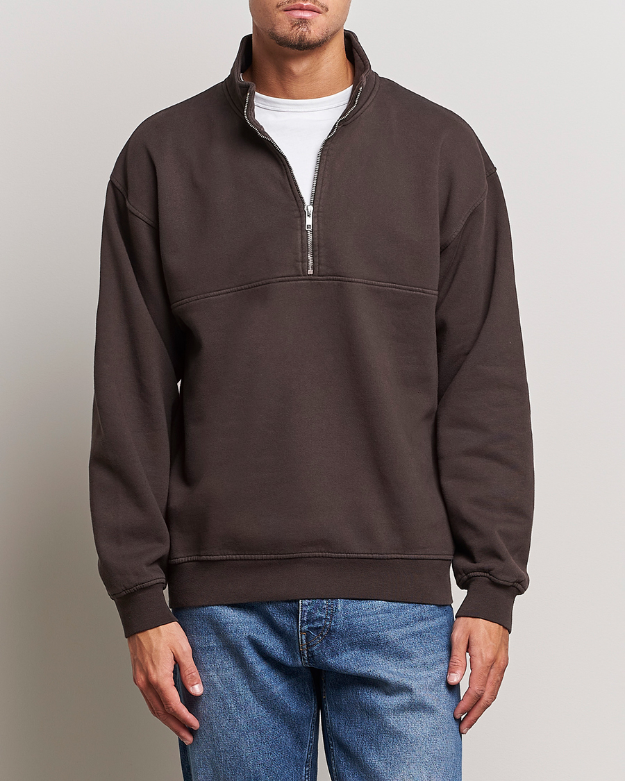 Homme | Pulls Et Tricots | Colorful Standard | Classic Organic Half-Zip Coffee Brown