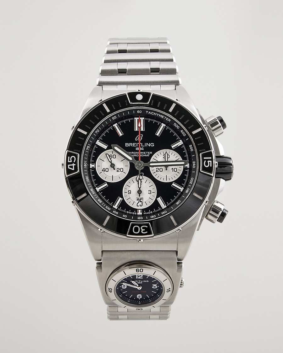 Heren | Breitling Pre-Owned Super Chronomat B01 44 Steel Black | Breitling Pre-Owned | Super Chronomat B01 44 Steel Black