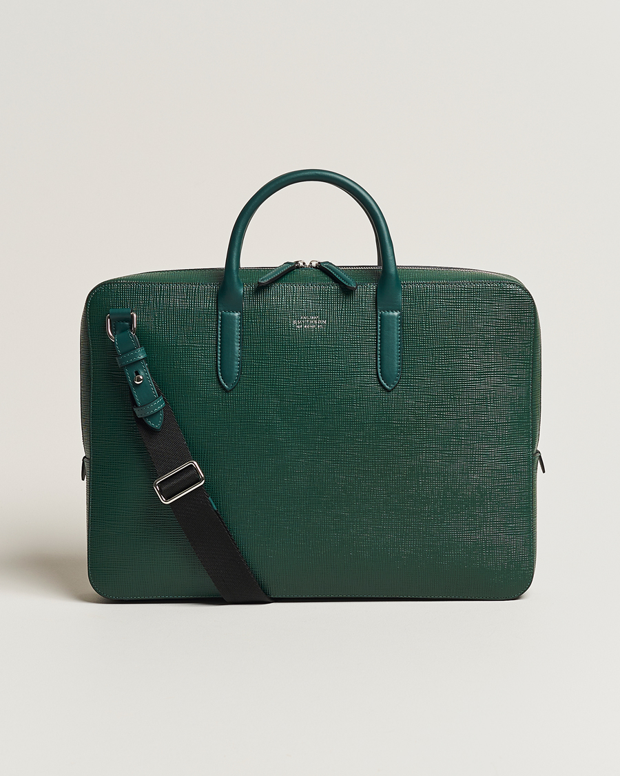 Homme | Smythson Panama Lightweight Briefcase Forest Green | Smythson | Panama Lightweight Briefcase Forest Green