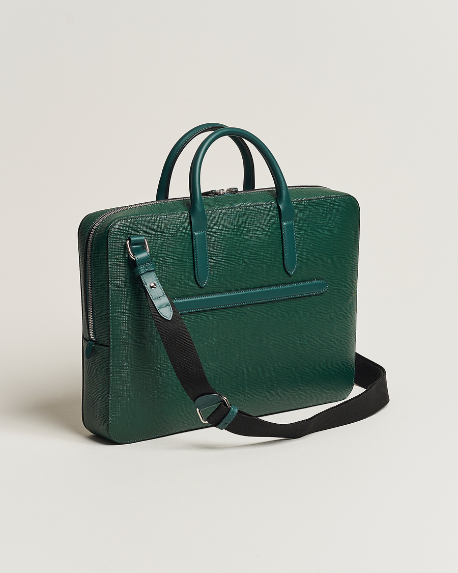 Homme | Smythson Panama Lightweight Briefcase Forest Green | Smythson | Panama Lightweight Briefcase Forest Green