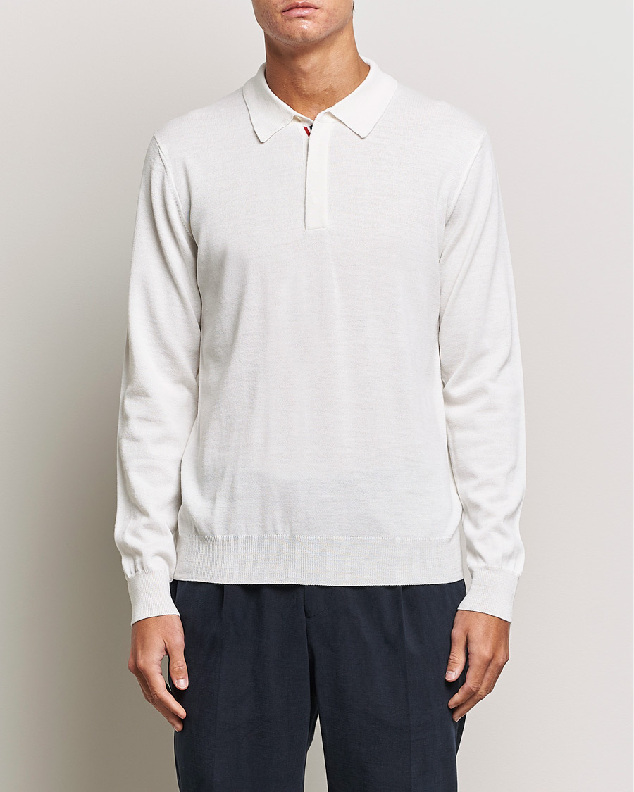 Homme | Pulls Et Tricots | Orlebar Brown | Ebro OB Stripe Polo White Sand