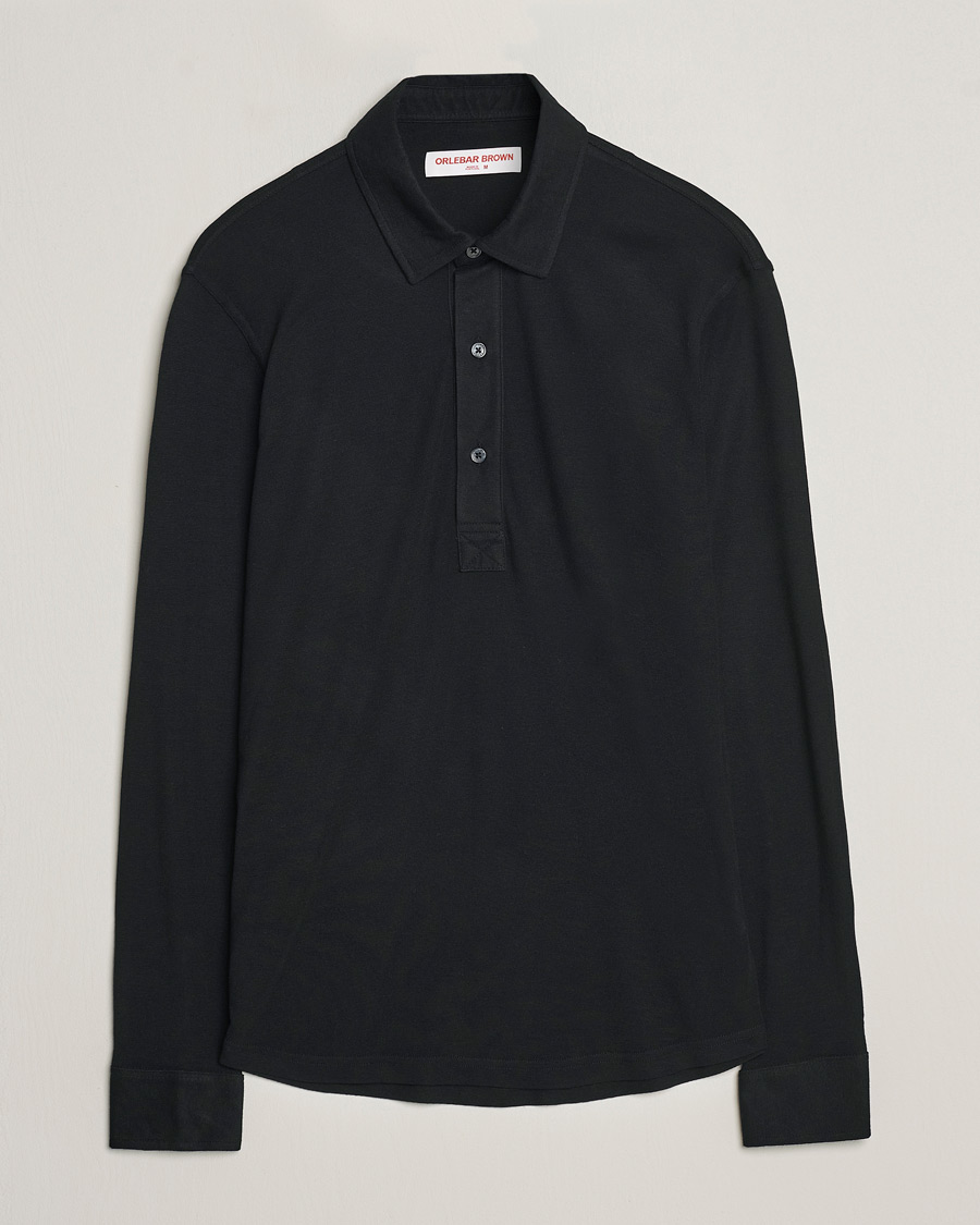 Homme | Pulls Et Tricots | Orlebar Brown | Sebastian Long Sleeve Cashmere Polo Black