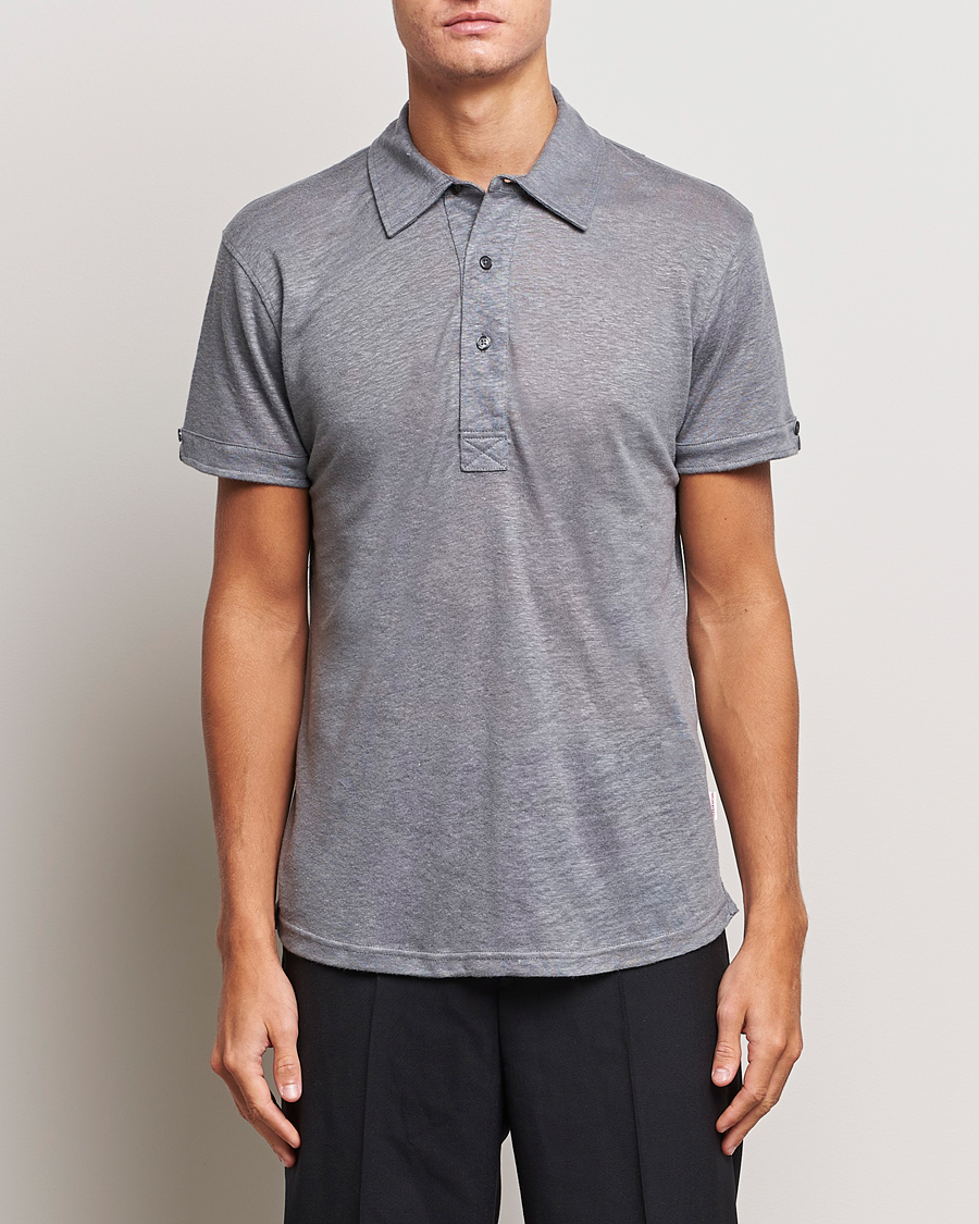 Homme | Polos | Orlebar Brown | Sebastian Tailored Polo Granite
