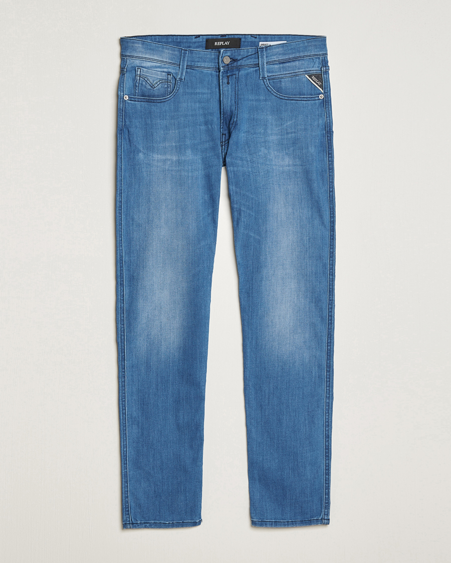 Heren | Jeans | Replay | Anbass Powerstretch Jeans Dark Blue