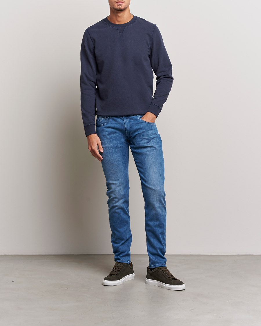 Heren | Jeans | Replay | Anbass Powerstretch Jeans Dark Blue