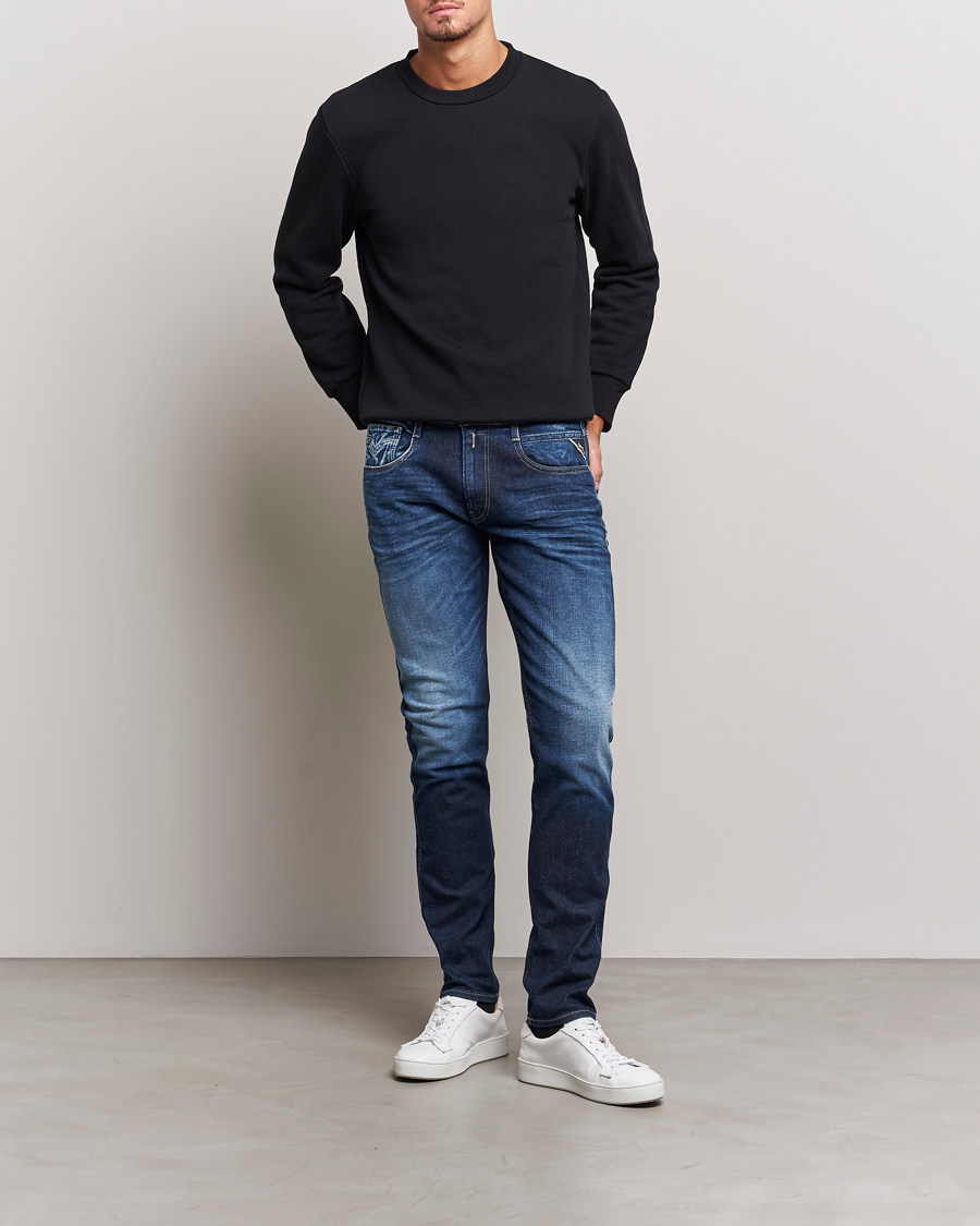 Heren | Jeans | Replay | Anbass Super Stretch Bio Jeans Dark Blue